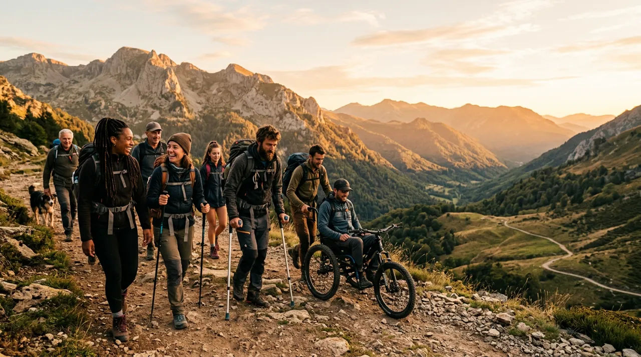 Randonnée adaptée en joëlette au cœur des Pyrénées ariégeoises